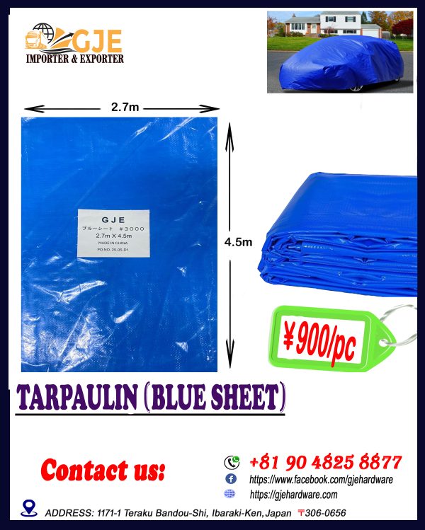 Tarpal Blue Sheet Tarpaulin Length 4.5-meter, Width 2.7-meter