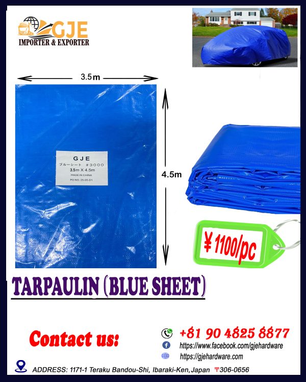 Tarpal 3.5 Tarpal Blue Sheet Tarpaulin Length 4.5-meter, Width 3.5-meter